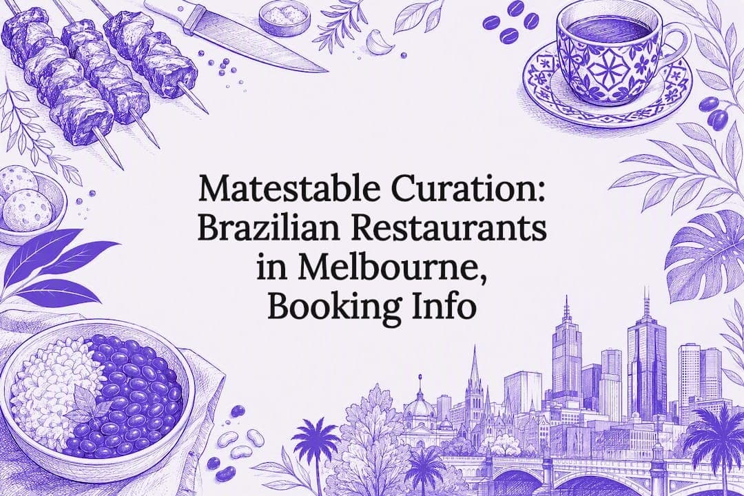Matestable Curation: Brazilian Restaurants in Melbourne, Booking Info