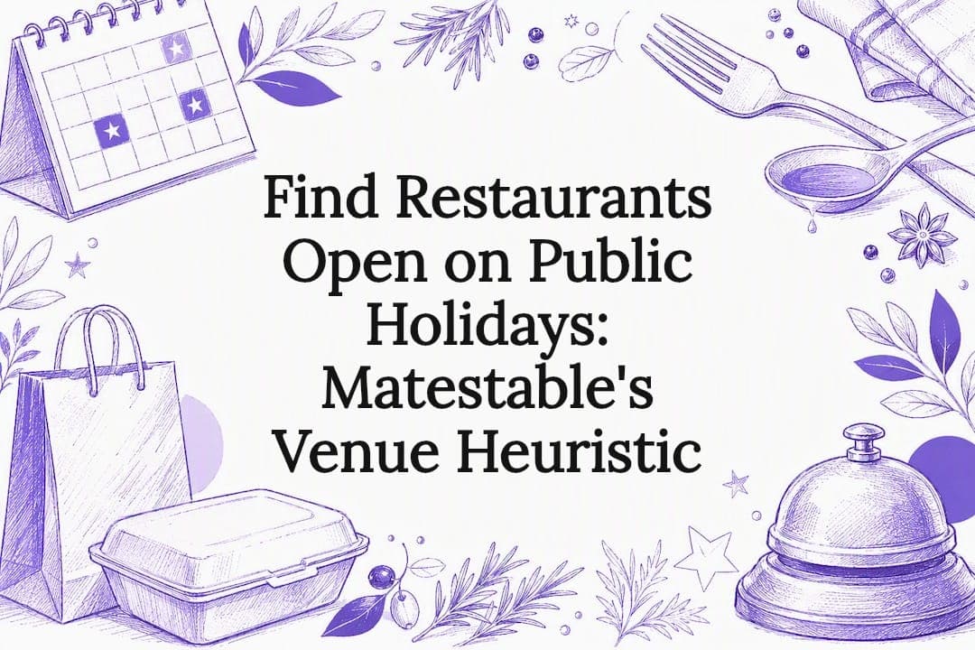 Find Restaurants Open on Public Holidays: Matestable's Venue Heuristic